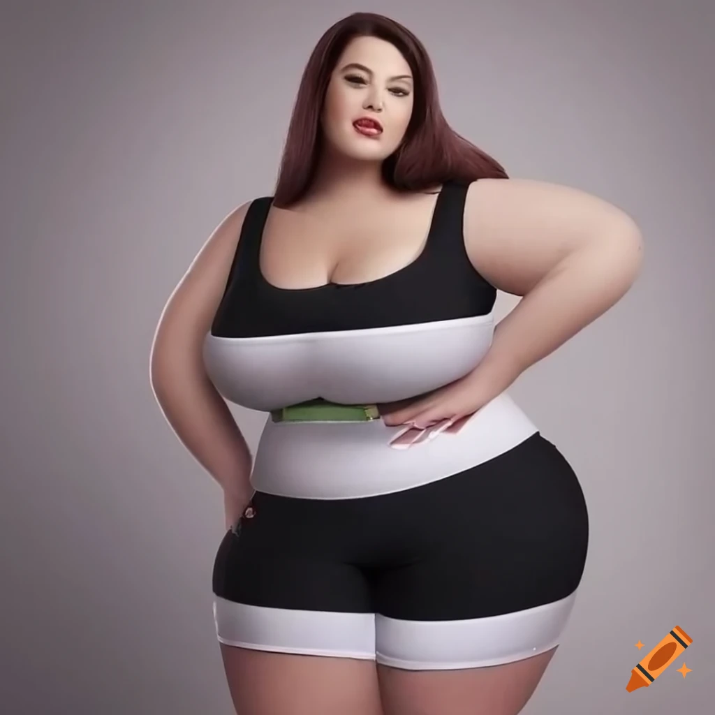 plus-size model showcasing fashionable attire