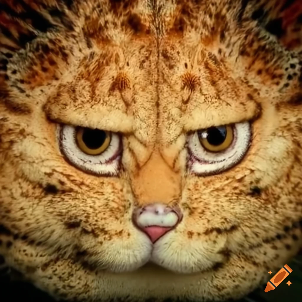 cartoon image of a reptilian Garfield