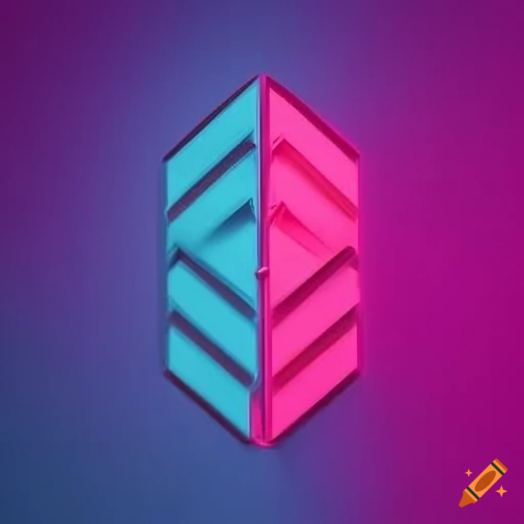 Blue and pink zig zag z brand icon