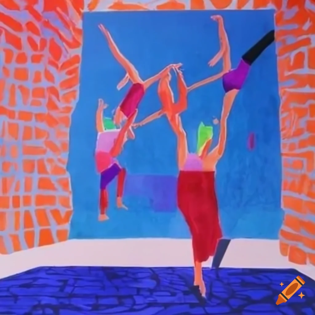 David Hockney inspired dance performance with unique spatial structure