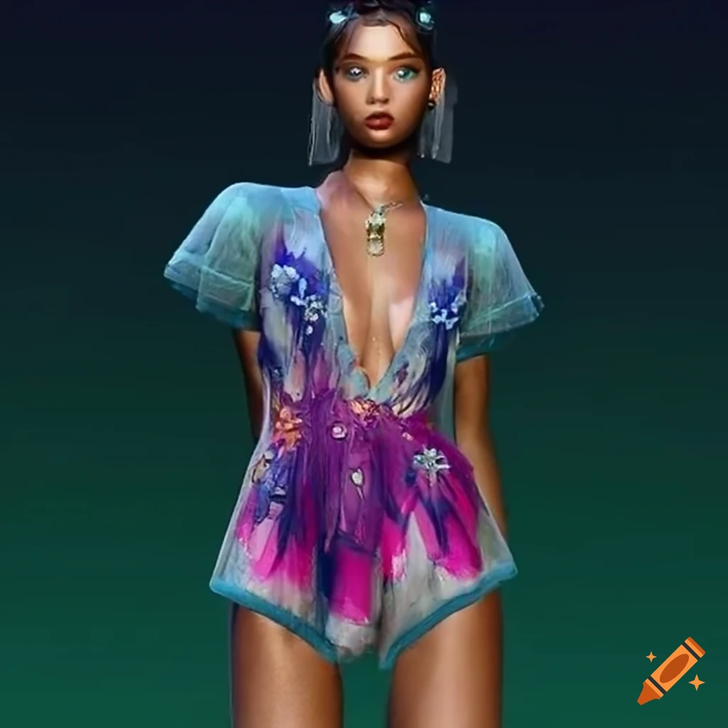 5D x Eyecon Pin-up Playsuit - mesh