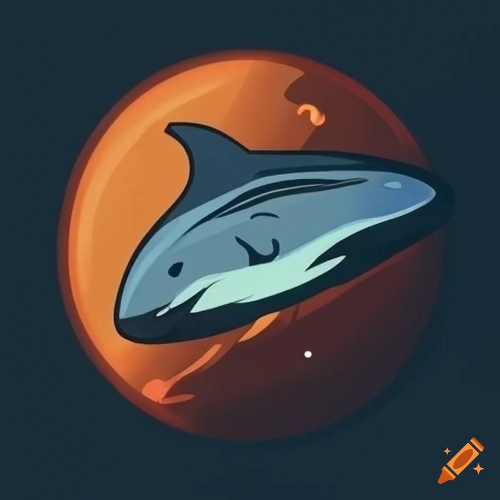 professional logo of a whale-repairman