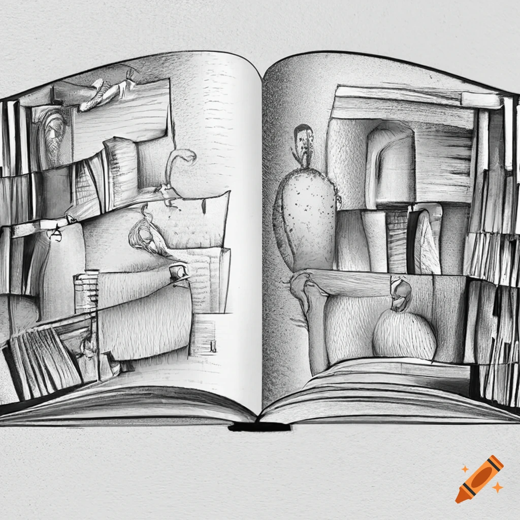 Modern book cover design for literature course on Craiyon