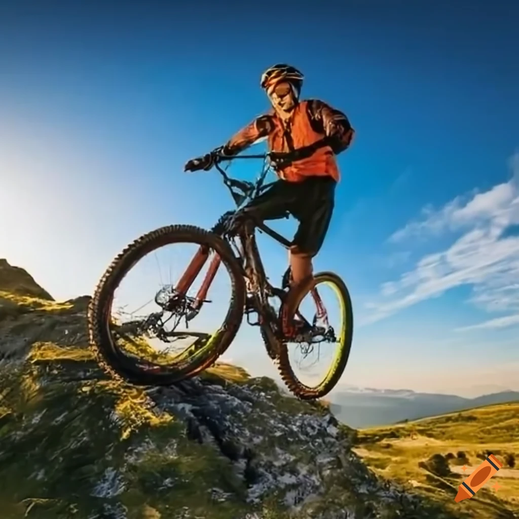 mountain biker shredding trails in Montnegre