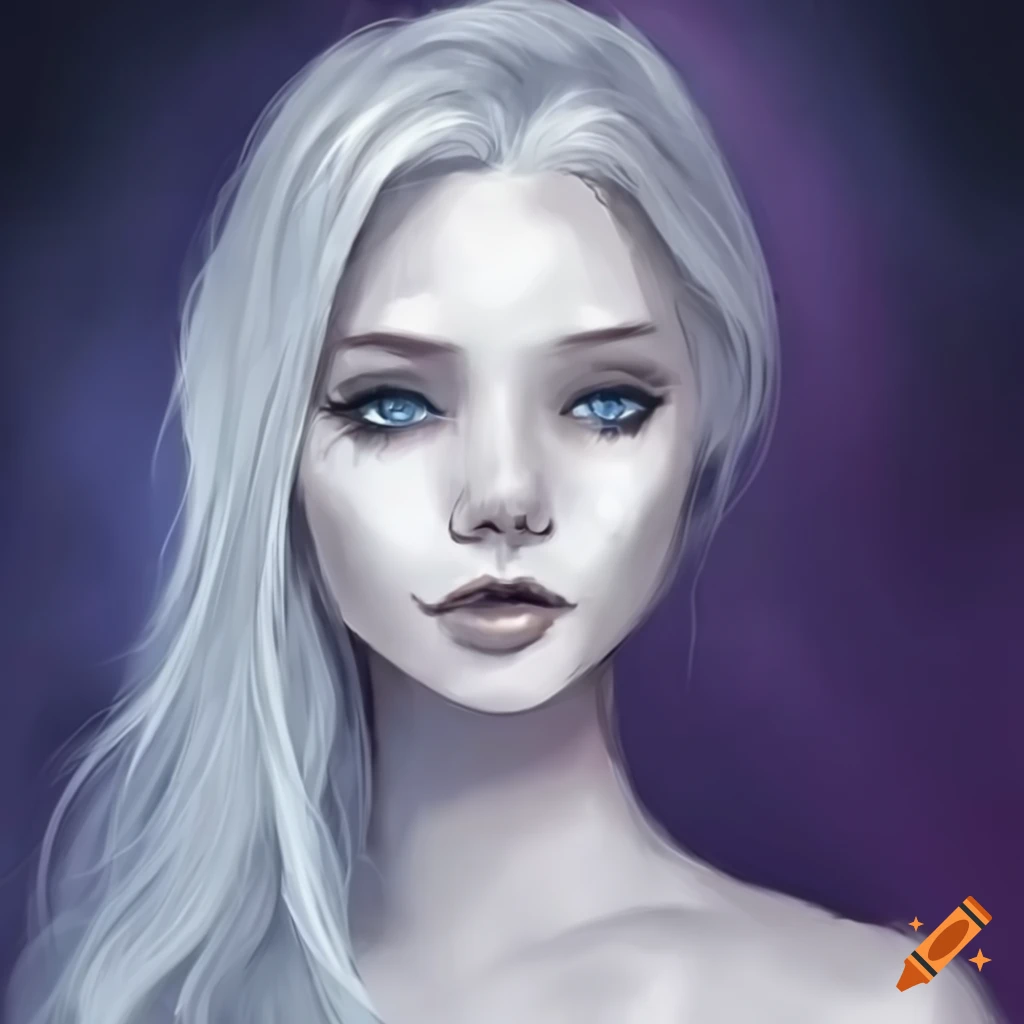 Image Of A Princess With White Hair