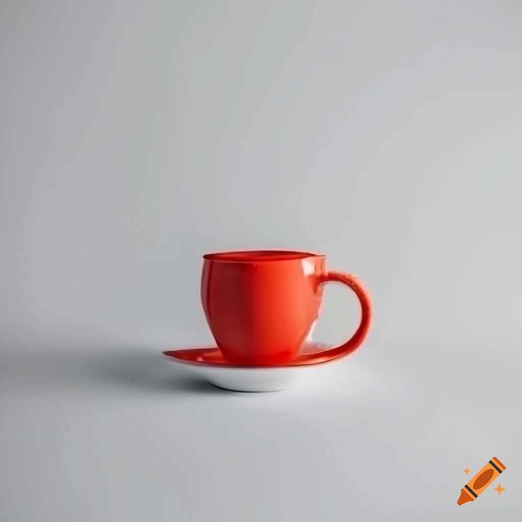 white cup on a plain background