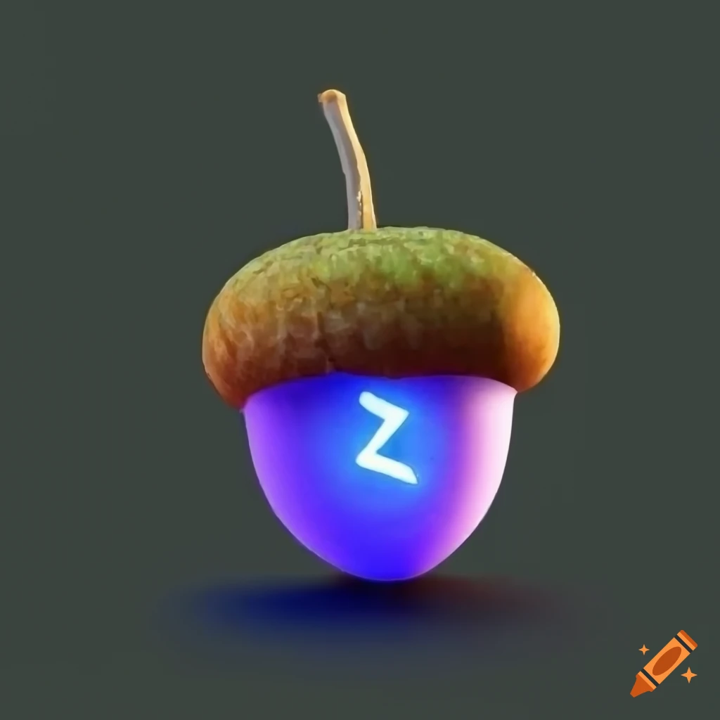 Luminous rune on an acorn on Craiyon