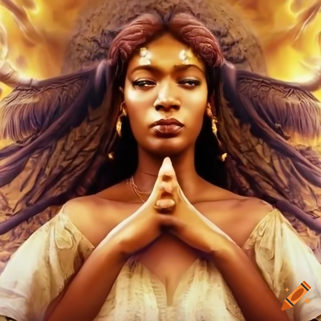 Image Of A Woman In Deep Spiritual Contemplation