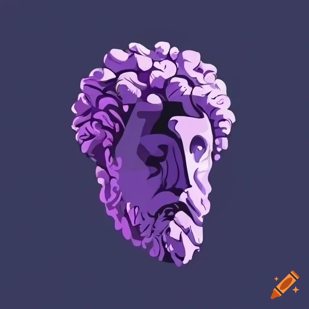 Abstract logo of marcus aurelius in a robe