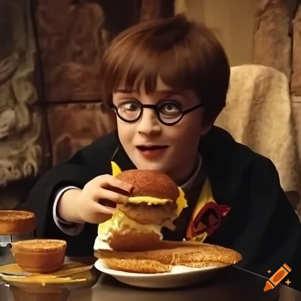 Harry potter eating at mcdonald's