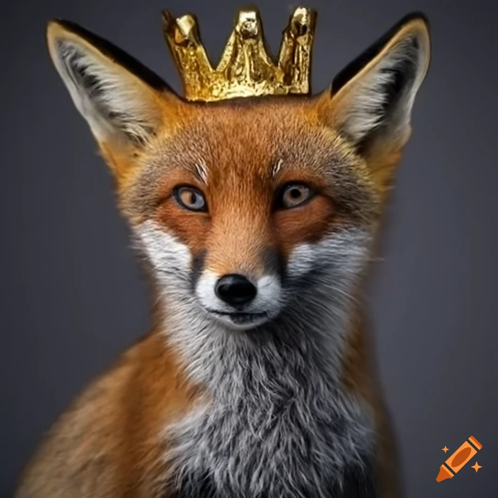 crowned fox illustration