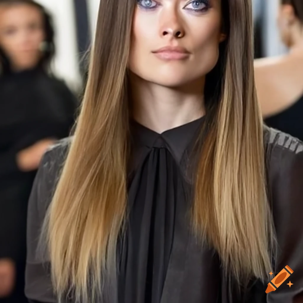 olivia-wilde-getting-a-haircut-backstage-at-a-fashion-show