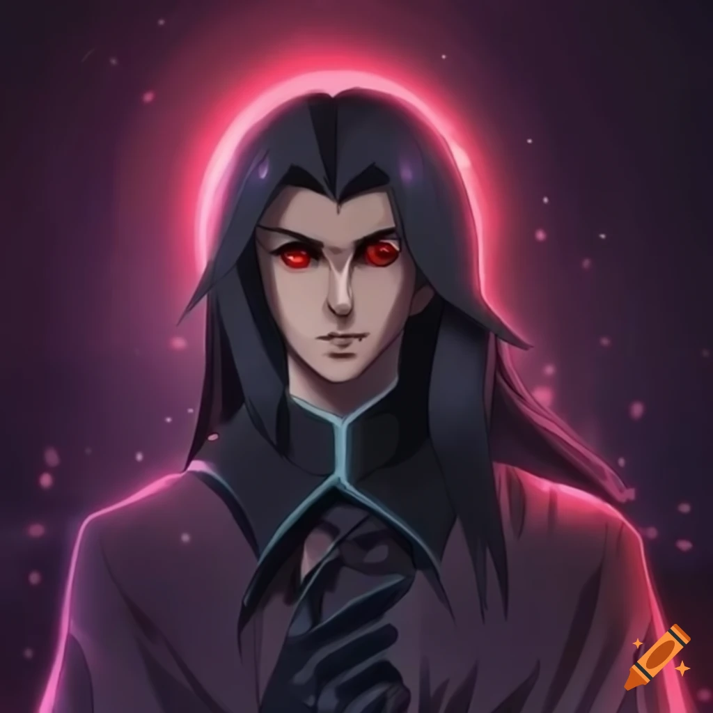 image of a dark magician with striking features