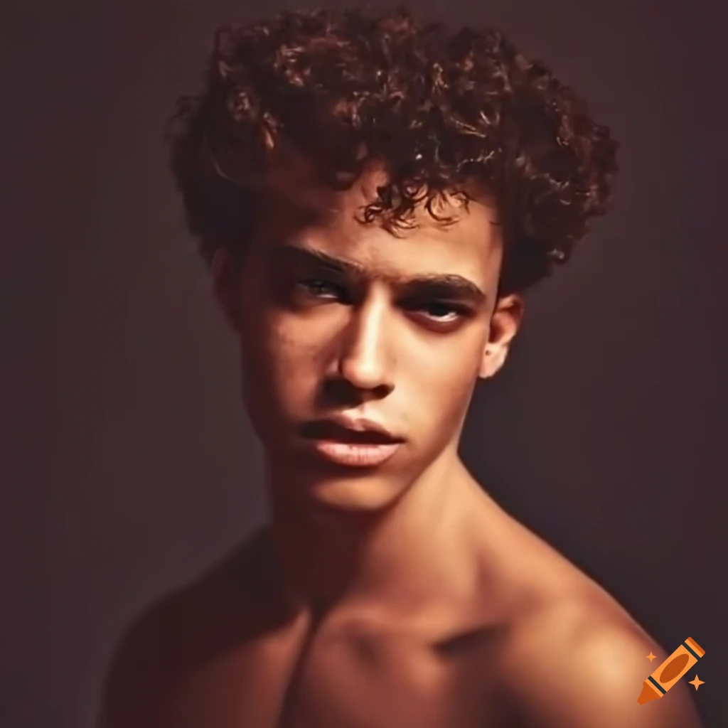 portrait-of-a-gay-man-with-brown-skin-and-curly-hair