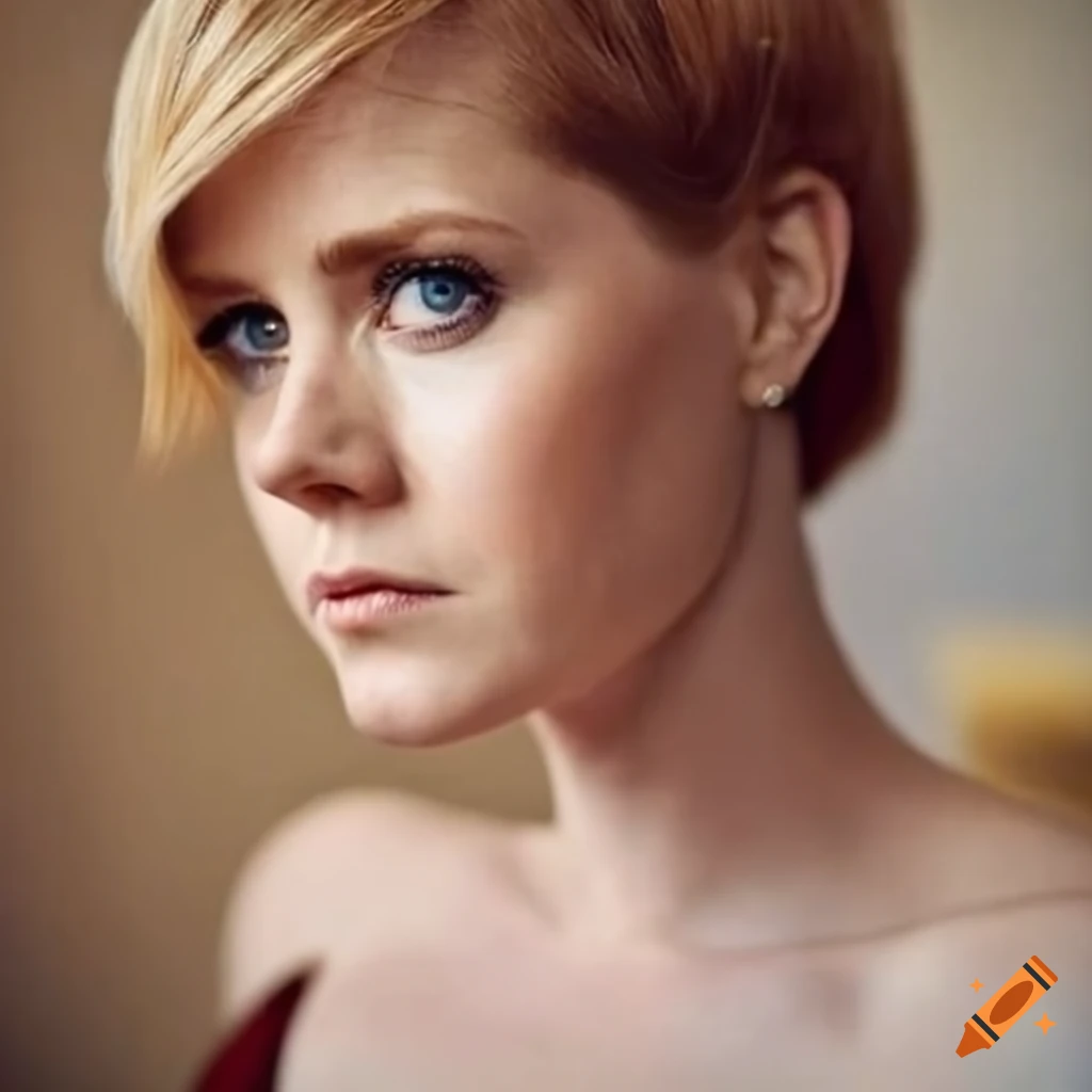 Image of amy adams with a short pixie haircut on Craiyon