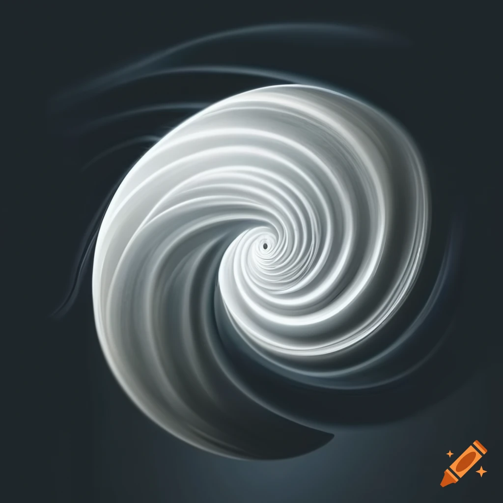 white fibonacci spiral
