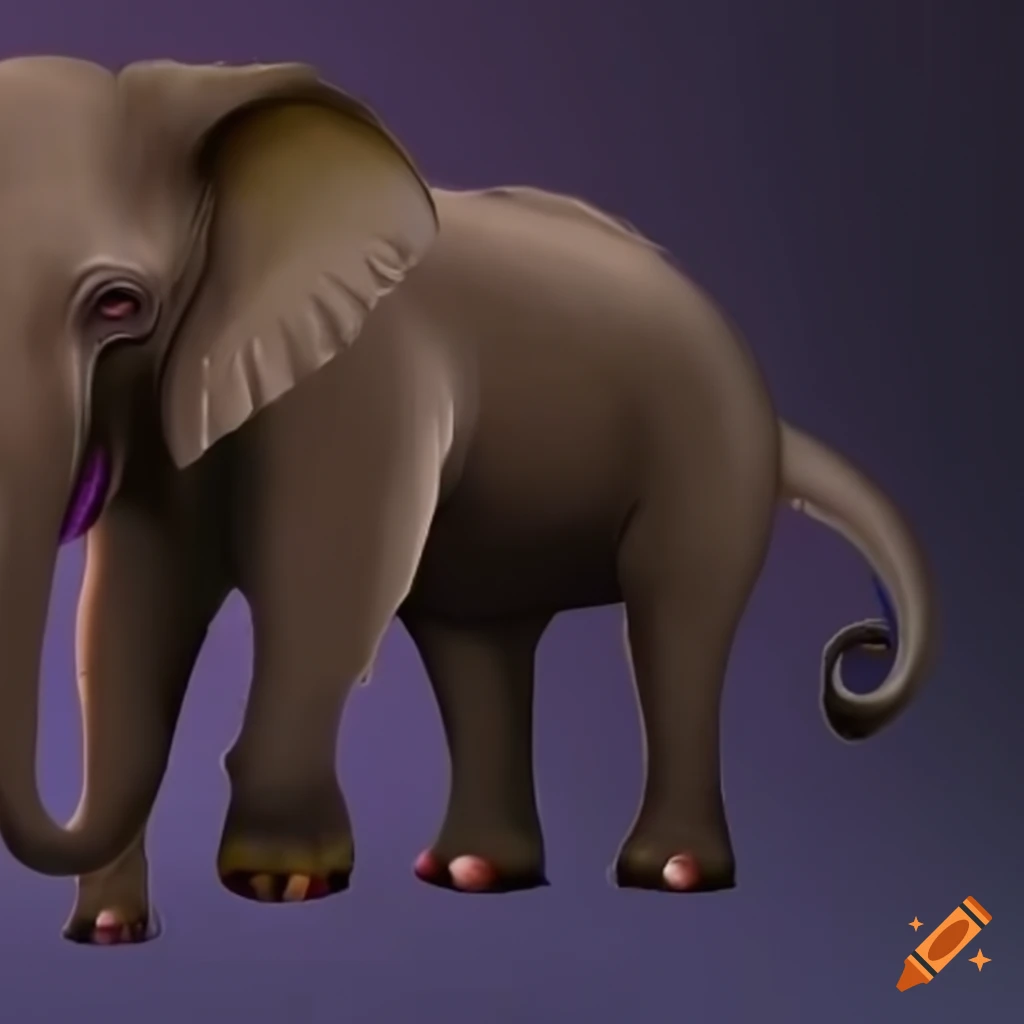 3D rendering of an elephant