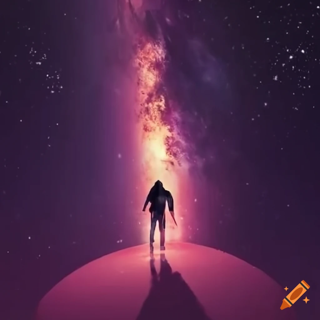 Concept art of people drifting in space on Craiyon