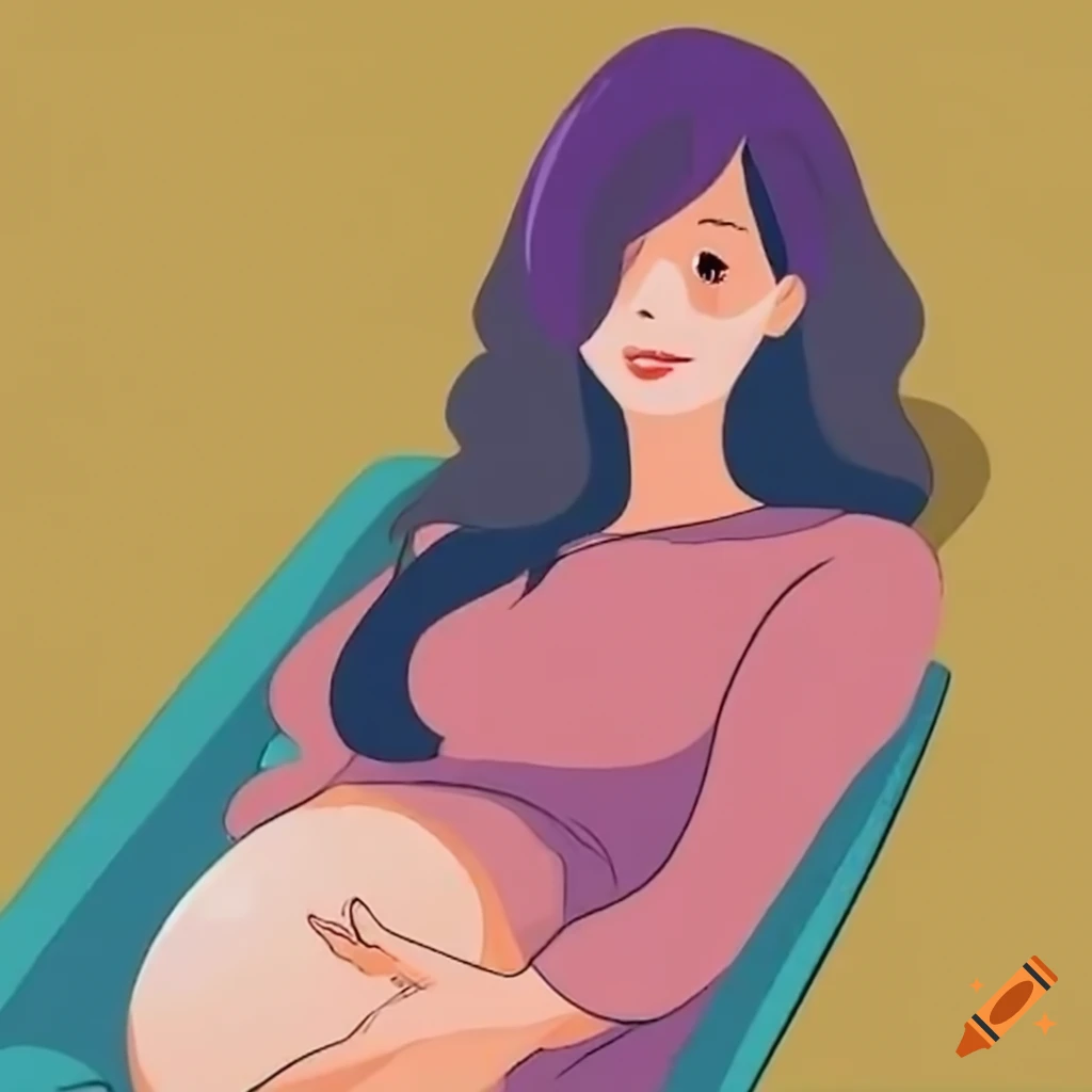 pregnant woman enjoying a comfortable moment on a reclining couch