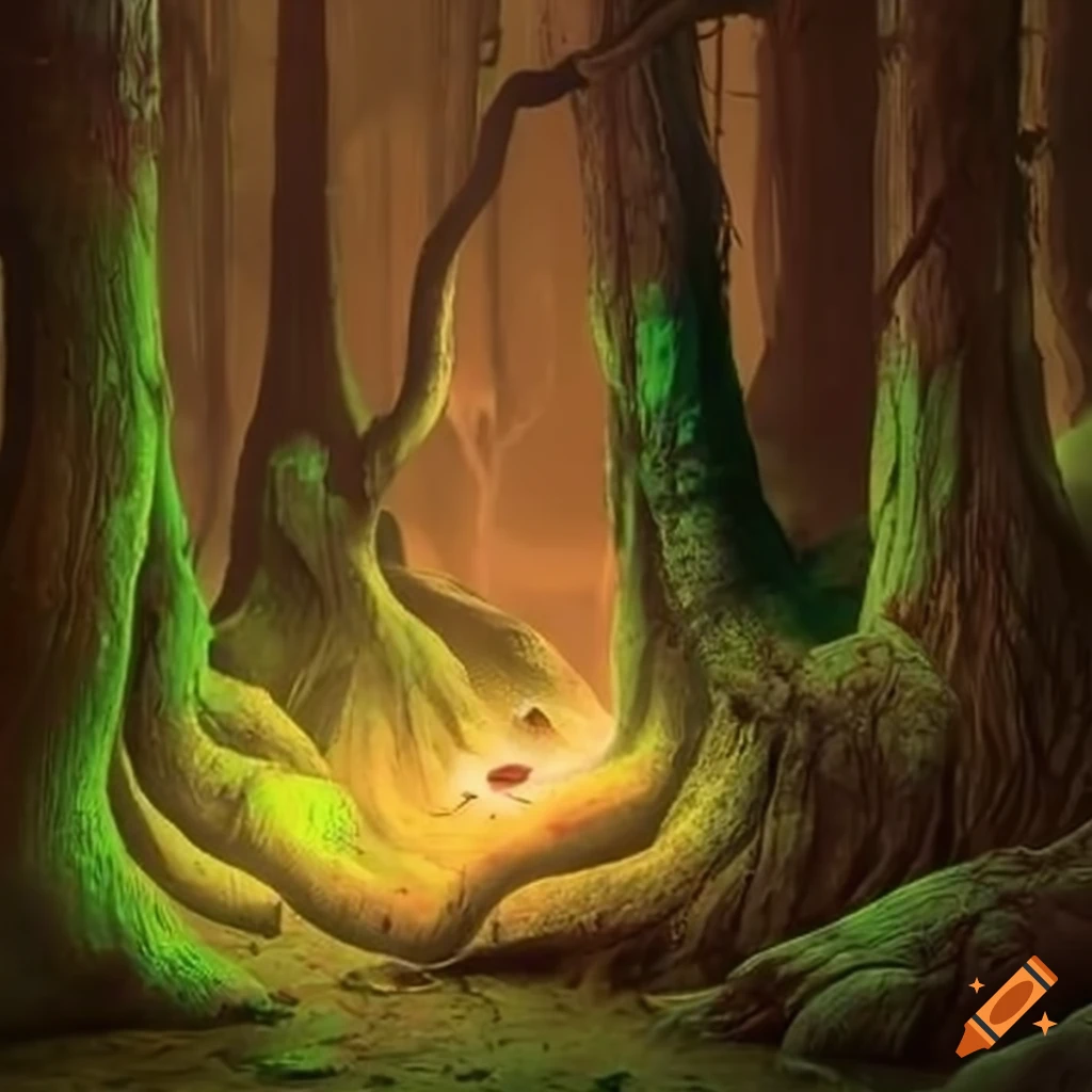 scenic view of a mysterious forest