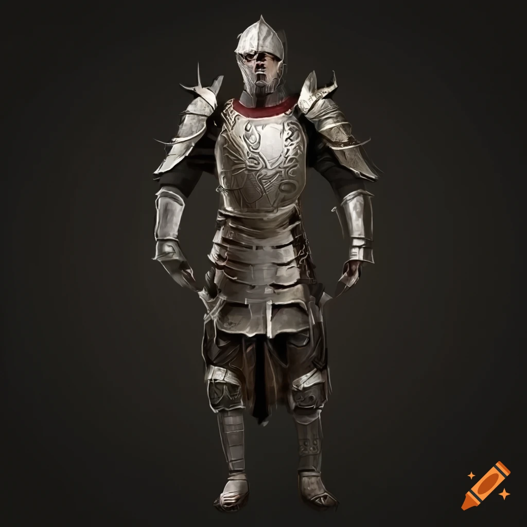 well-lit armor with no background