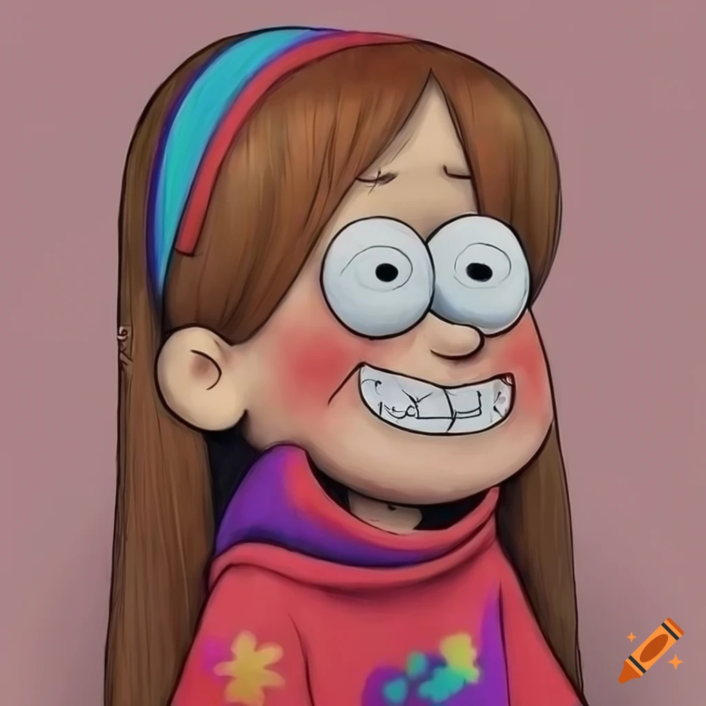 Real-life super-detailed portrait of mabel pines on Craiyon