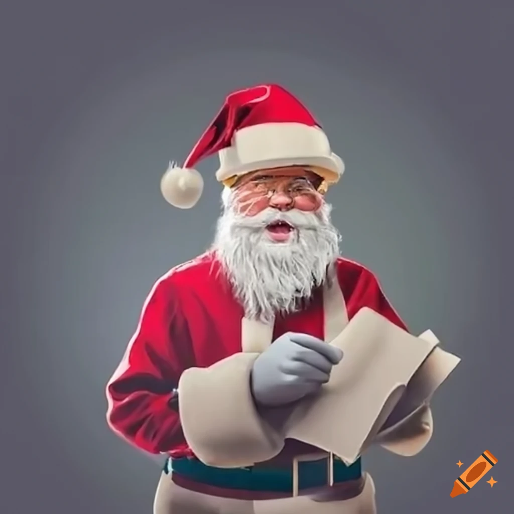 Santa claus dressed as a construction worker on Craiyon