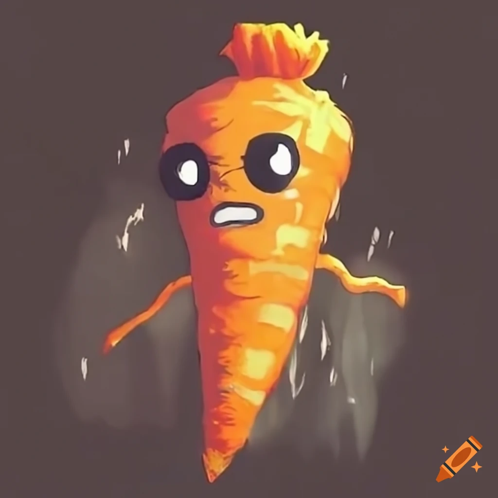 Carrot man illustration on Craiyon
