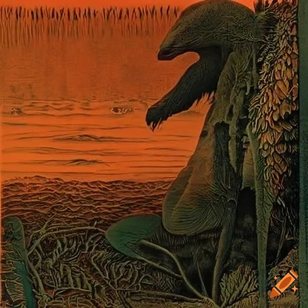 Colorful fantasy artwork of a jungle landscape on Craiyon