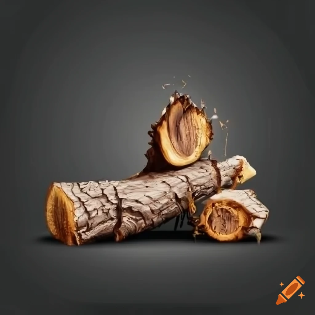 vector illustration of a decaying log