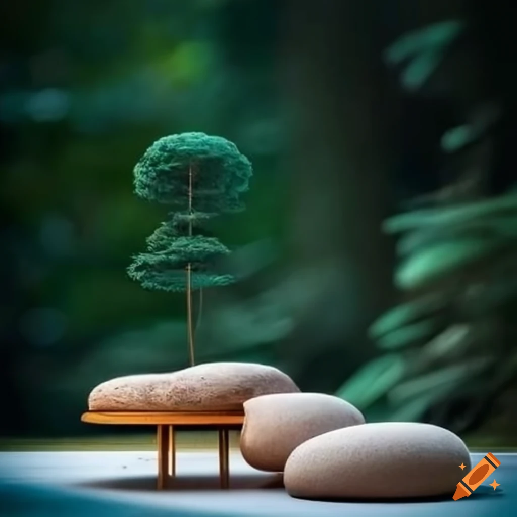 Zen garden inside a cabin