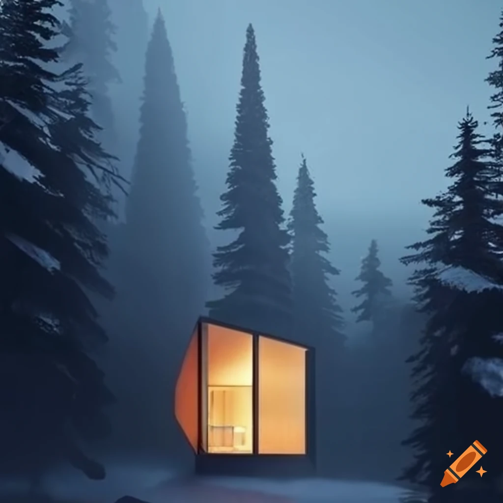 minimalistic tower cabin architecture