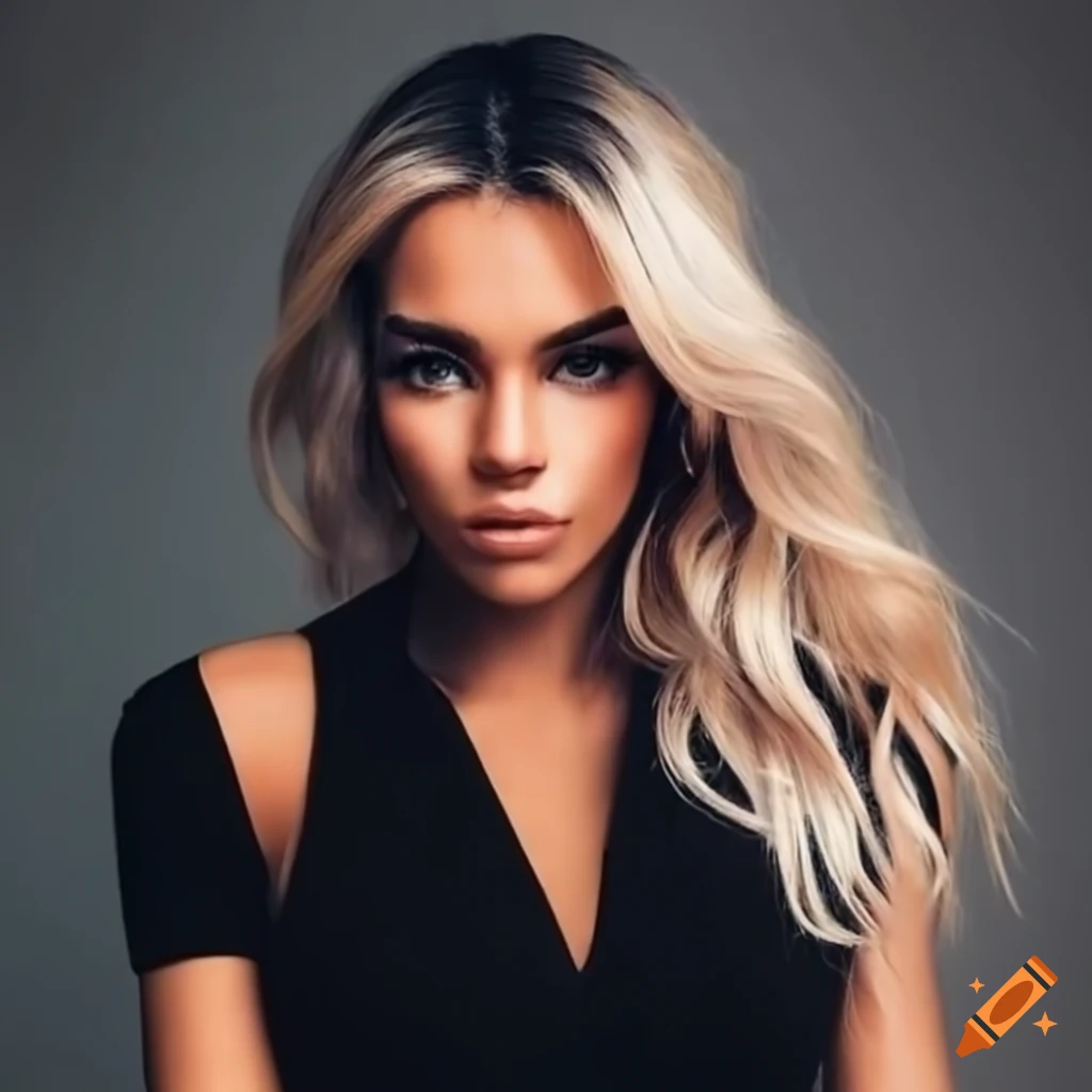 Woman Wearing Black Skinny Jeans And Crop Top On Craiyon