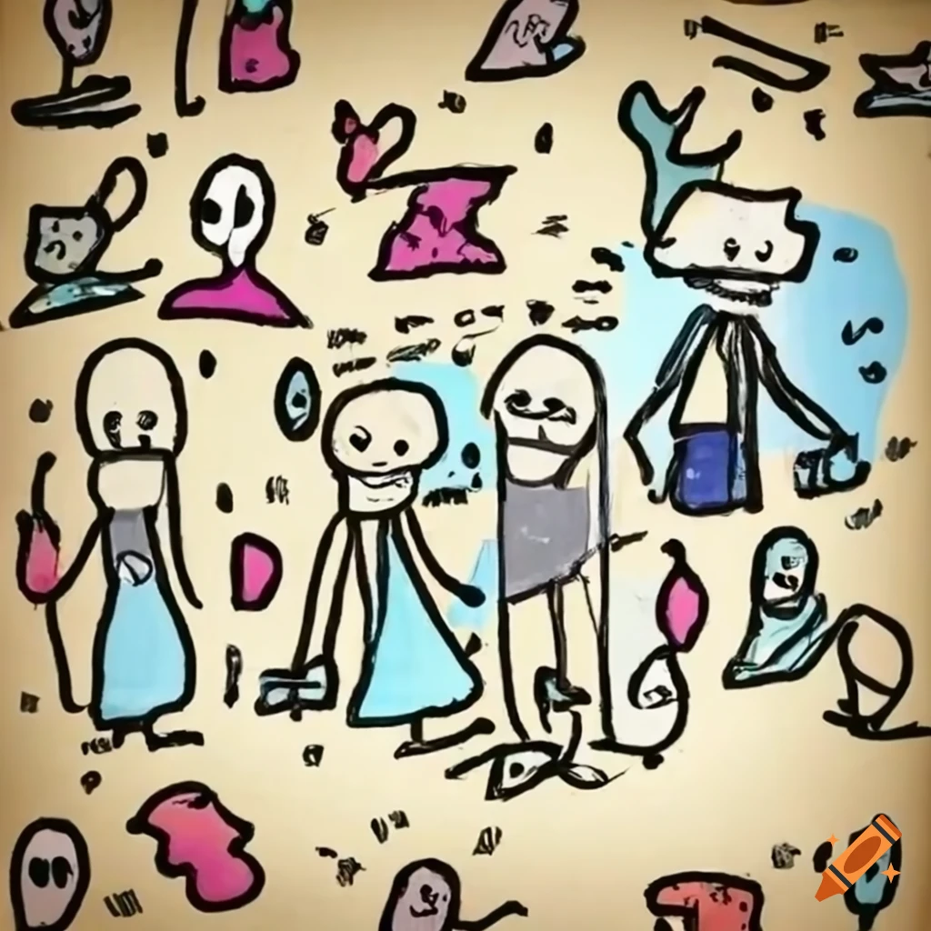 doodle depicting littering behavior in society