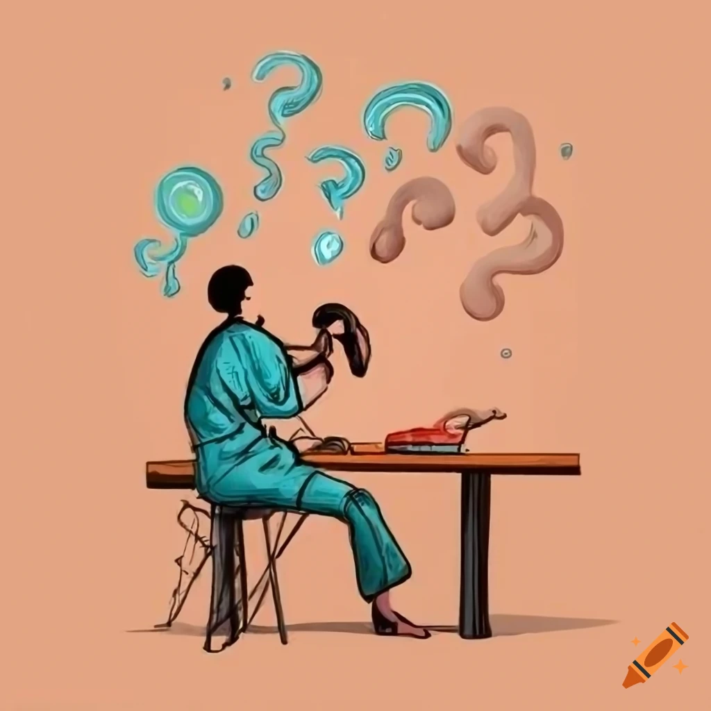 illustration of people thinking during a quiz