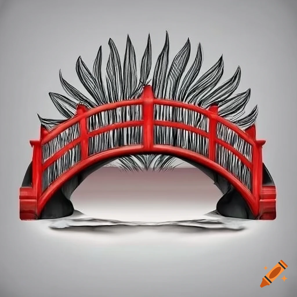 black and red tiki bridge