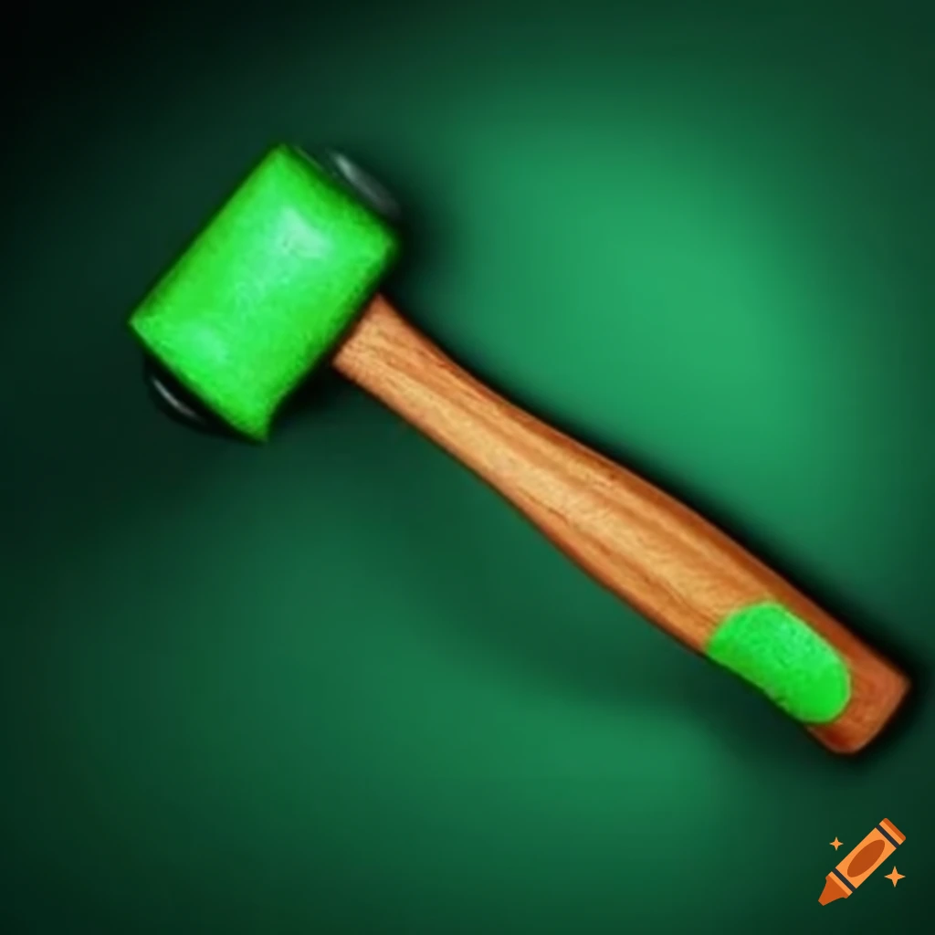 Green hammer on Craiyon