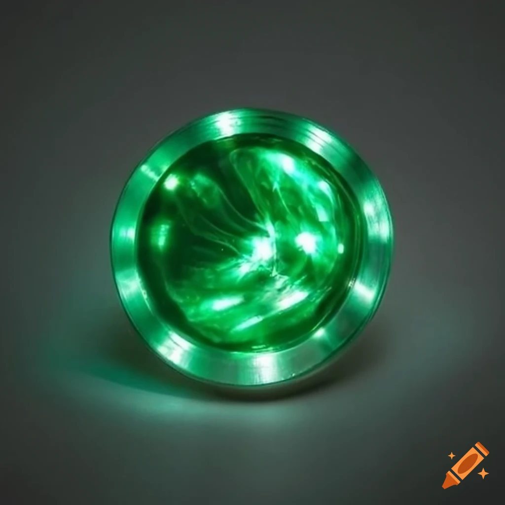 Emerald with green led lights on Craiyon