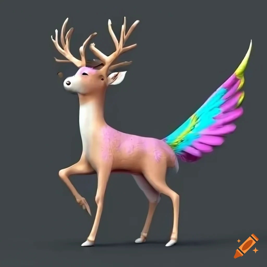 Flying Deer With Wings And Unicorn Horn On Craiyon flying-deer-with-wings-and-unicorn-horn-on-craiyon