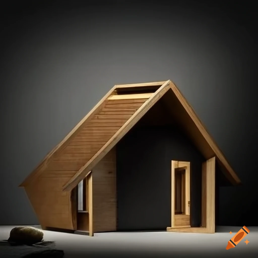 minimalism zen garden inside a cabin