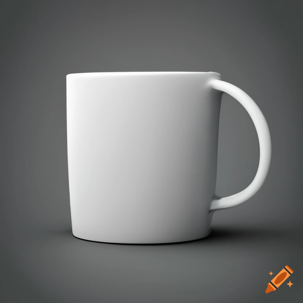 white 3D cup