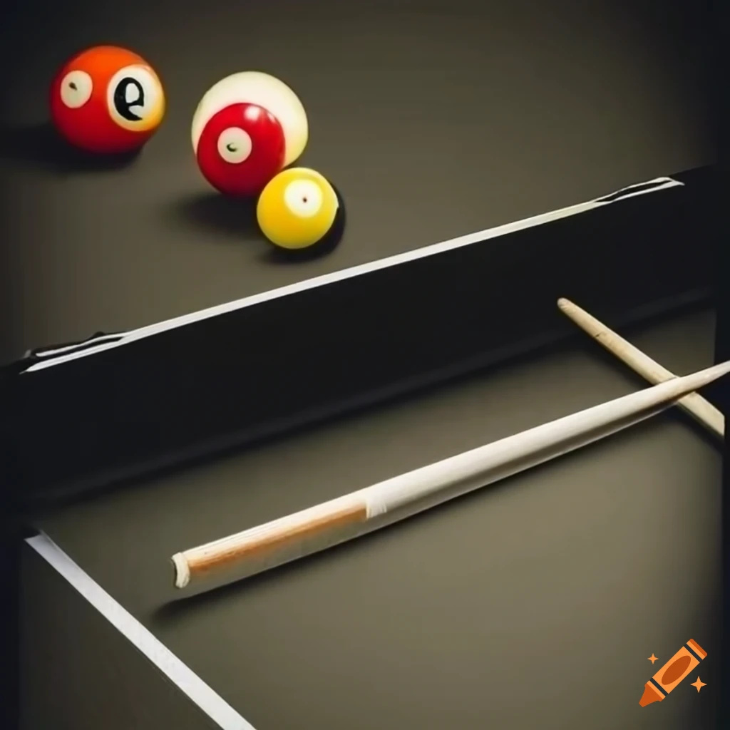 brochure cover for a game event with billiard and table tennis