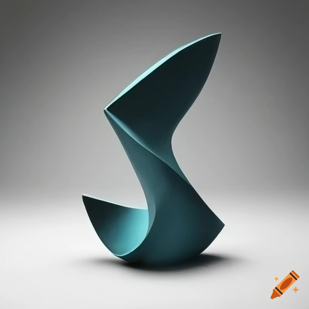 Abstract sculpture with unique geometric shapes