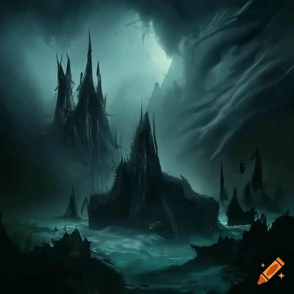 Dark fantasy landscape