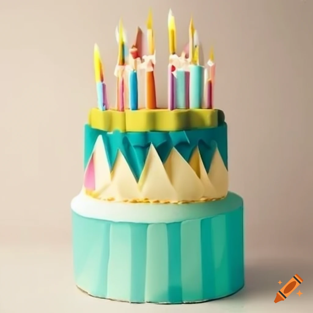 Geometric Birthday Cake On Craiyon