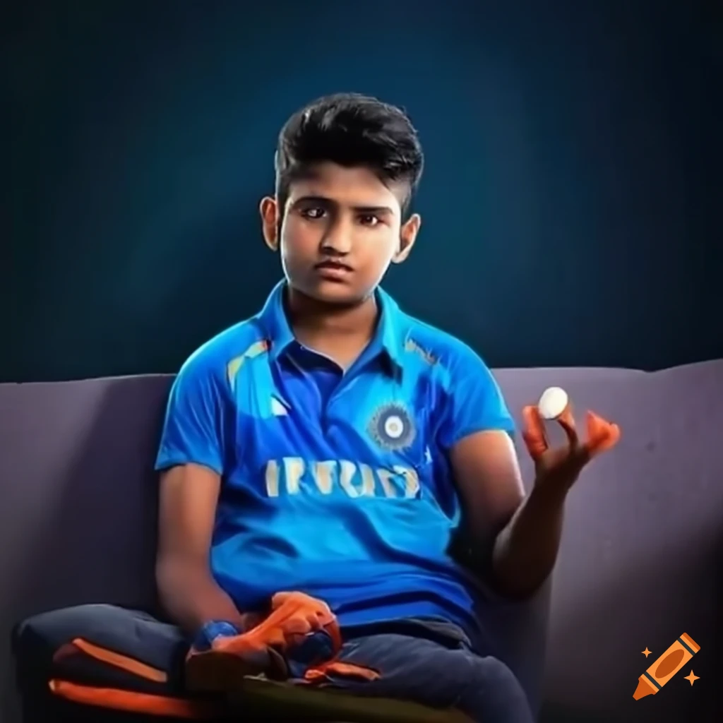teenage-boy-watching-cricket-match-in-indian-team-jersey-on-craiyon