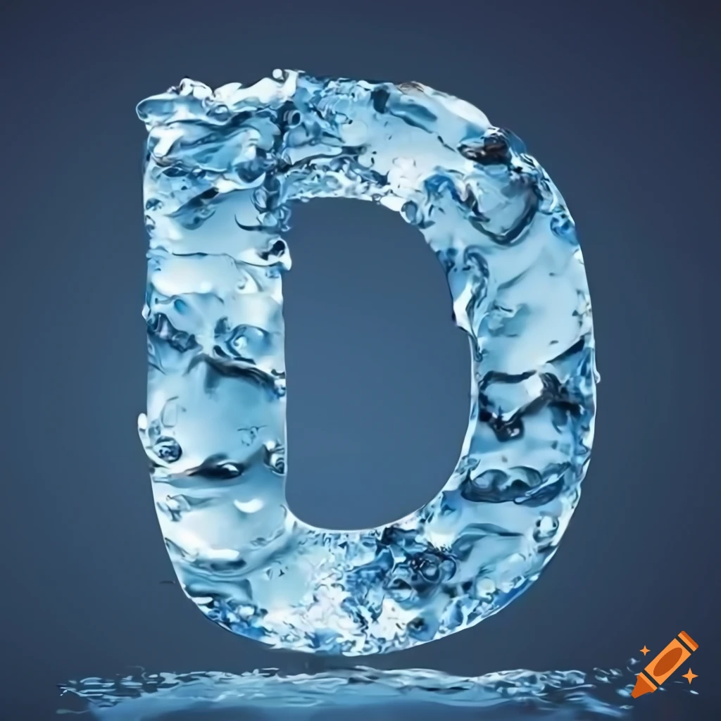Stylish water typography of the letter l