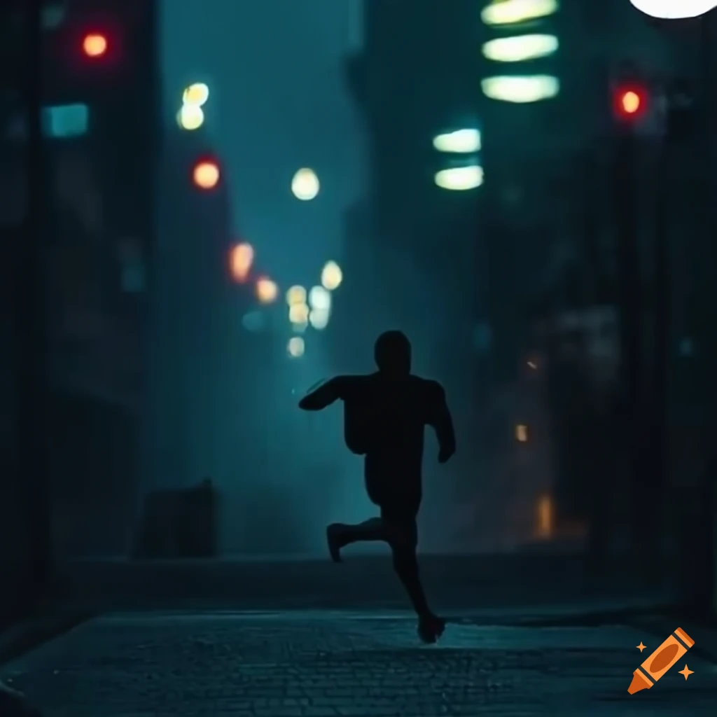Man Running In The City At Night On Craiyon man-running-in-the-city-at-night-on-craiyon