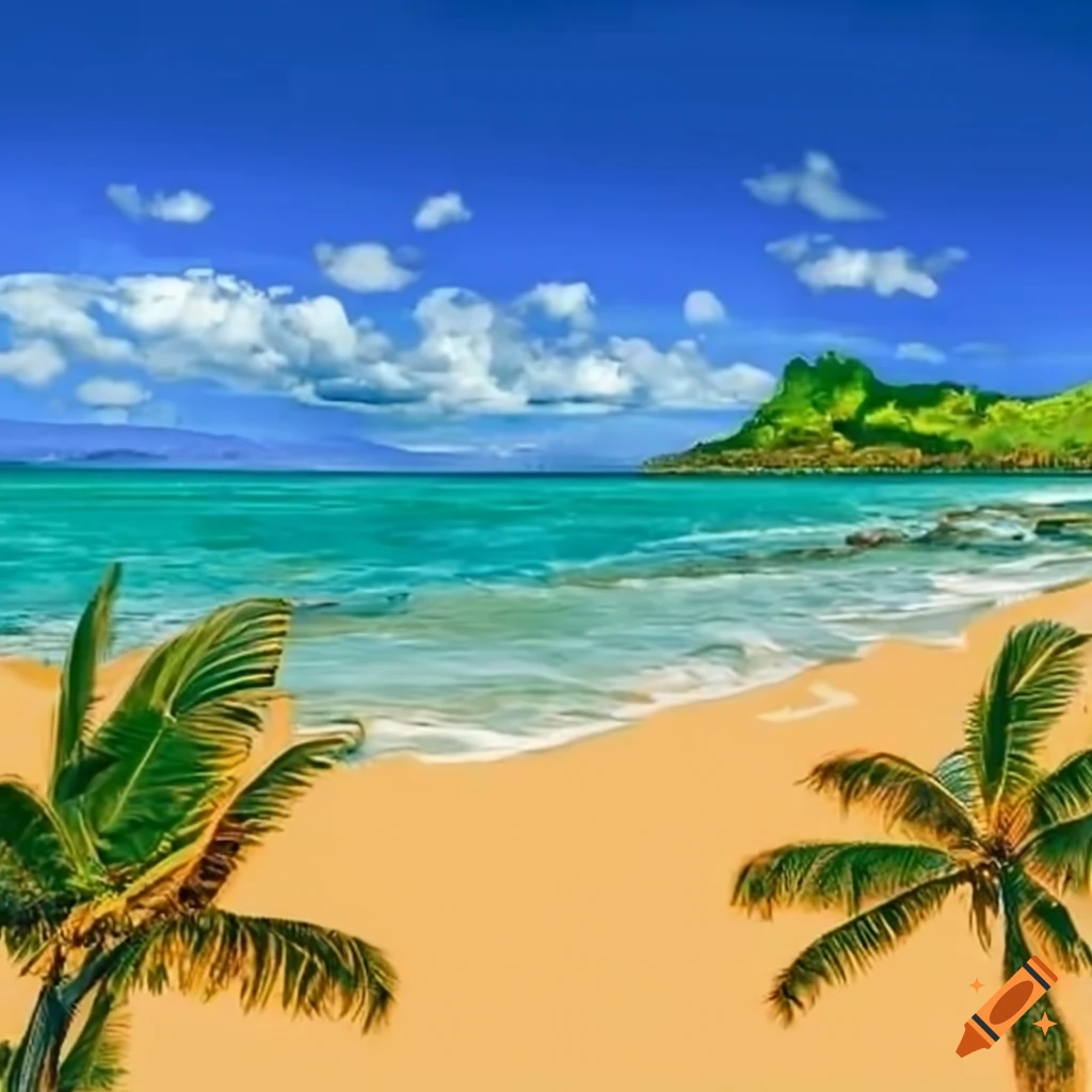 Hawaiian settlement on the beach