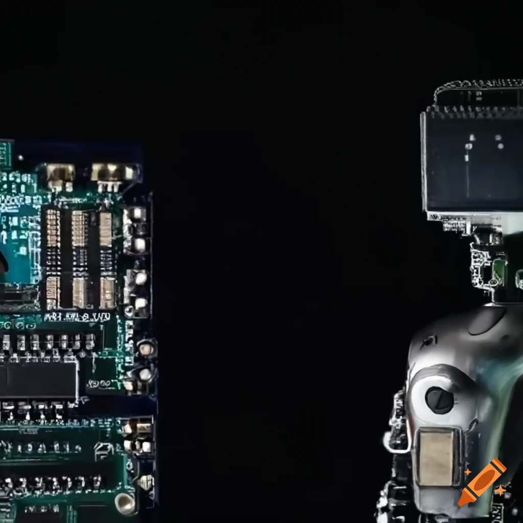 Image of a microcontroller board, arduino board, humanoid robot, and ...